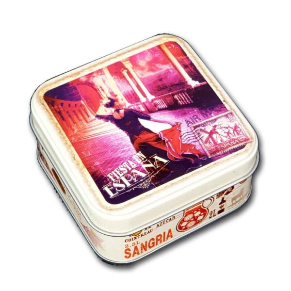 Mini caja metal souvenir "Bailarina Flamenco"