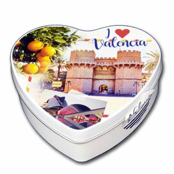 Caja souvenir Valencia corazón