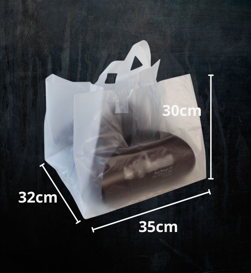 Bolsa plastica tartas 35x32x30cm