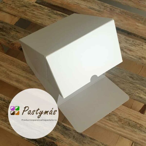 Cajas pasteleras blancas cuadradas carton folding